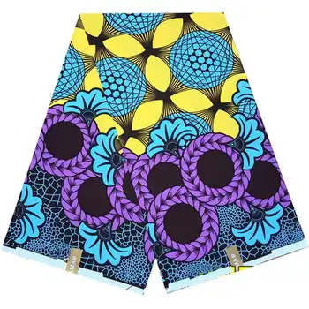 

African wax print fabric 6 yards of African ankara fabric 40*40 yarn soft high quality soft design Ankara fabric for dress