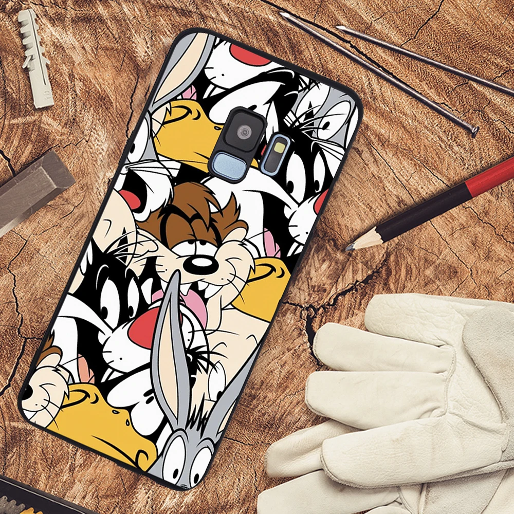 Силиконовый чехол с кроликом из мультфильма для samsung Galaxy S6 S7 край S8 S9 S10 Plus Note 8, 9, 10, A30 A40 A50 A60 A70 M10 M20 чехол для телефона