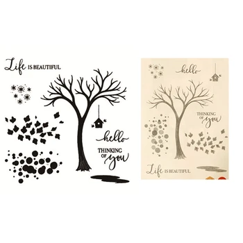 

New 3D 2020 Metal Cutting Dies and Scrapbooking For Paper Making Dead Tree Embossing Frame Card Clear Stamps Stampin Up Set