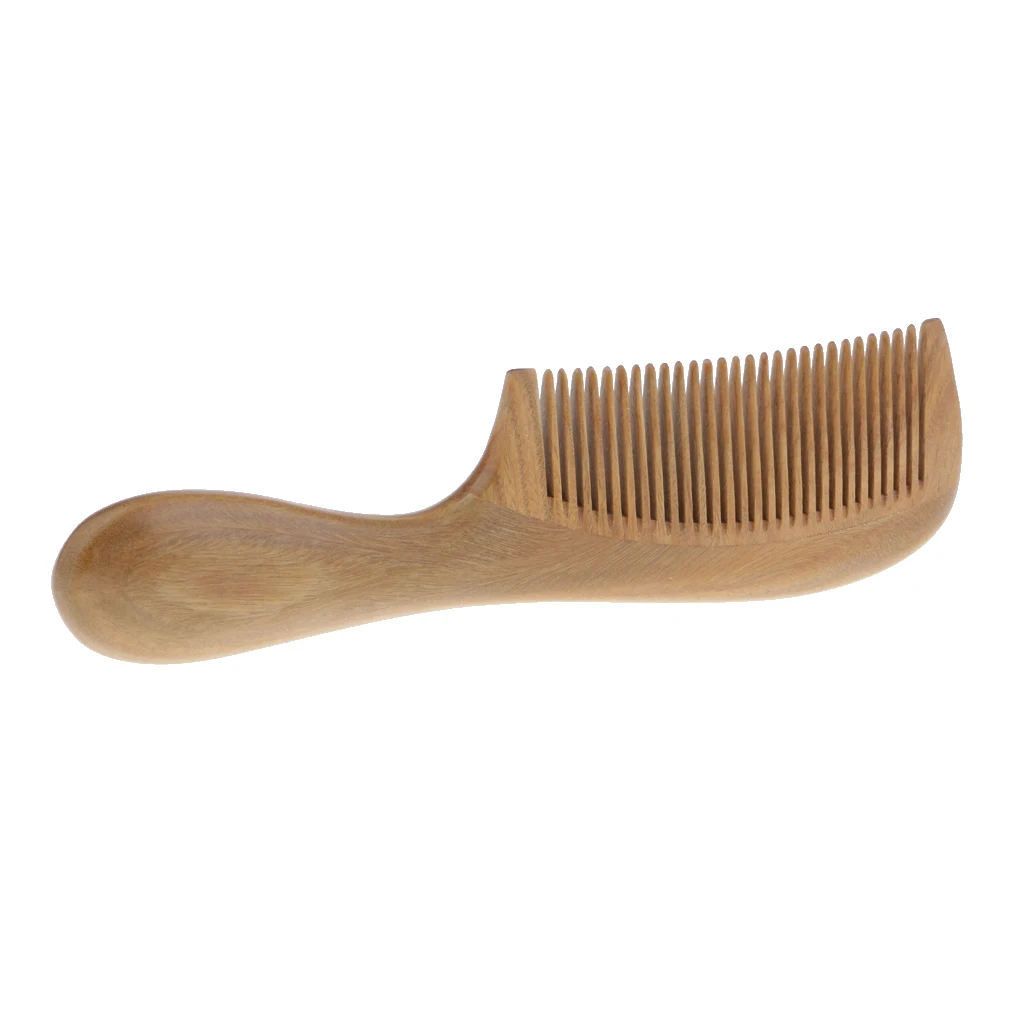 Handheld Wood Hair Comb Head Massage Brush Beard Mustache Groom Wide/Close