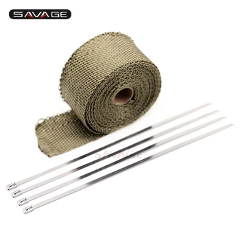 

Exhaust Header Heat Manifold Pipe Wrap Tape Fireproof Cloth For SUZUKI DRZ 400/400E/400S/400SM Motorcycle Accessories 50mmx5M