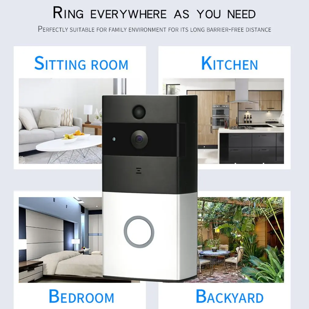 WF06 720P WiFi дверной звонок двухсторонний аудио инфракрасное ночное видение PIR Обнаружение домашняя система безопасности низкое энергопотребление