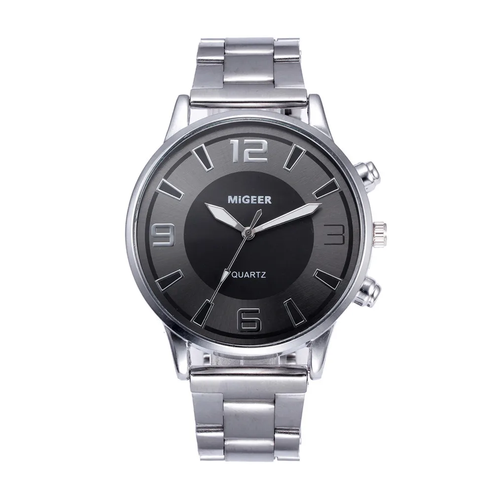 Для мужчин кварцевые часы модные мужские дизайн Нержавеющая сталь аналоговые сплава кварцевые наручные часы час. שעון גברים relogio masculino