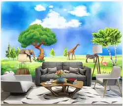 Пользовательские фото обои для стен 3 d фрески обои мультфильм гостиная спальня детская комната тропический лес стены