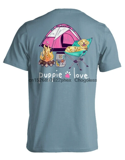 Puppie футболка с коротким рукавом для взрослых надписью Love Campfire Pup | Мужская одежда