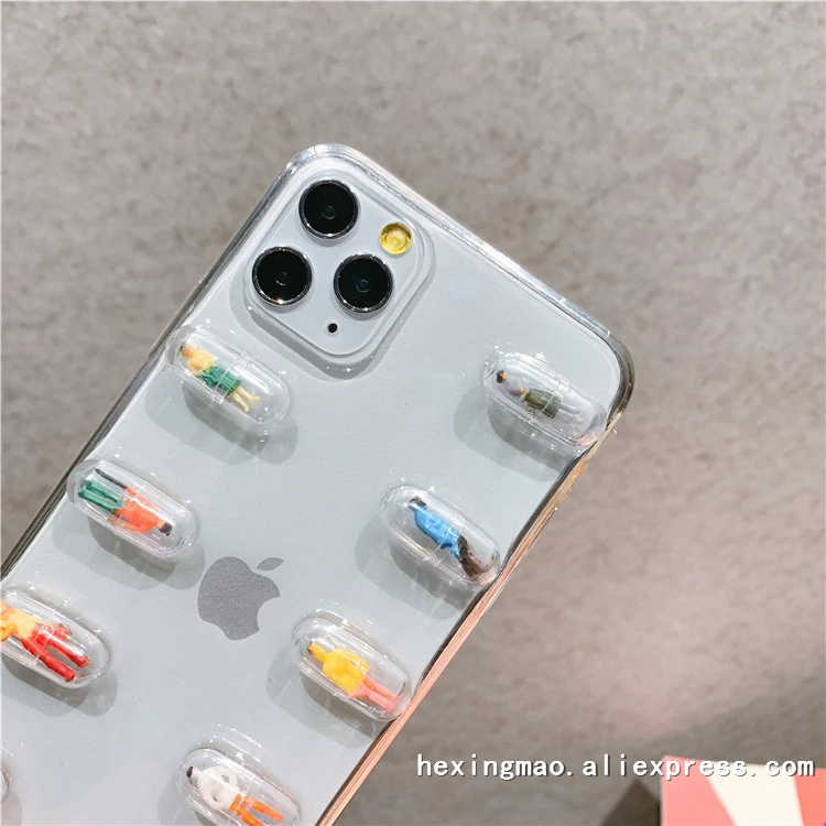 Чехол для iphone 11 11Pro Max 6 6S 7 PLus X XS XR с объемным рисунком из мультфильма мягкая задняя