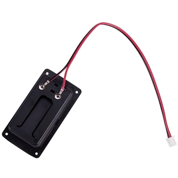 

Active Bass Guitar Pickup 9V Battery Boxs/Holder/Case/Compartment Cover With Metal Contacts Spring And 2 Pin Plug with Cable