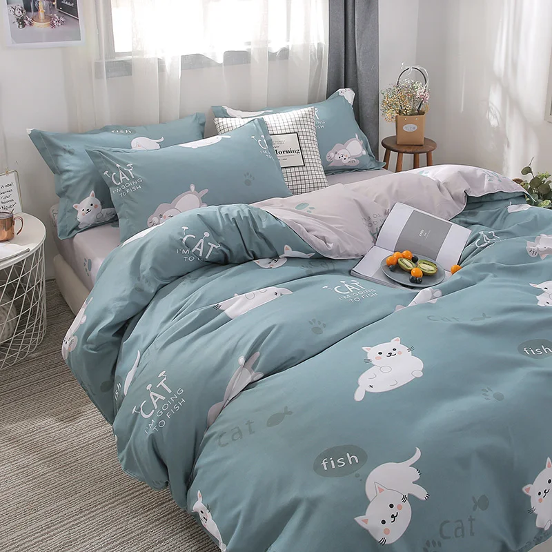 

Four-Piece Bedding Bed Sheet Quilt Cover Student Dormitory Three-Piece Set