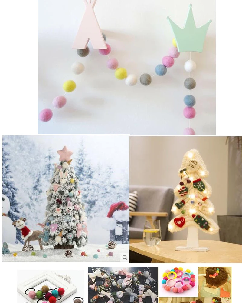 Wool Felt Balls 100pcs/lot 20mm Party Wedding Decor