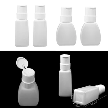 

2pcs/set Plastic Nail Polish Remover Liquid Press Pump Dispenser Botte Art UV Gel Cleaner Refillable Bottles Nail Polish Tool