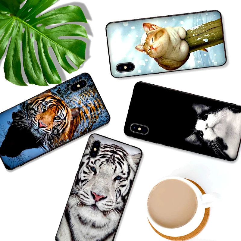 for IPhone Xr Xs Xsmax X 6 6s 7 8 Plus Cover tiger XS Max 9 Silicon Coque Capa | Мобильные телефоны и аксессуары