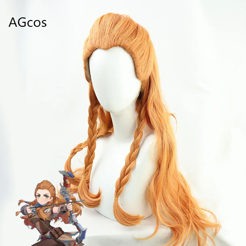 

AGCOS Game Genshin Impact Aloy Cosplay Wig
