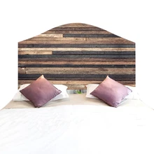 3D Vintage madera efecto pared del dormitorio pegatina decoración de la cabecera Pegatina autoadhesiva extraíble impermeable