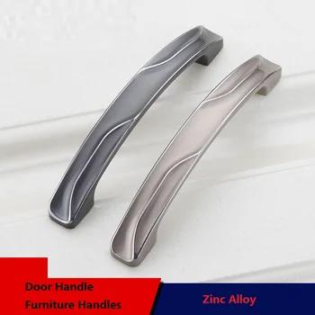 

1Pcs Door Handle Furniture Handles Modern Solid Hardware Thickening Zinc Alloy Drawing Kitchen Cupboard Wardrobe Dresser Durable