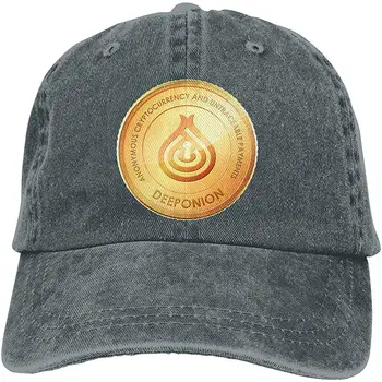 

Unisex Adults Vintage Washed Baseball Cap Adjustable Dad Hat - Deeponion Logo Black