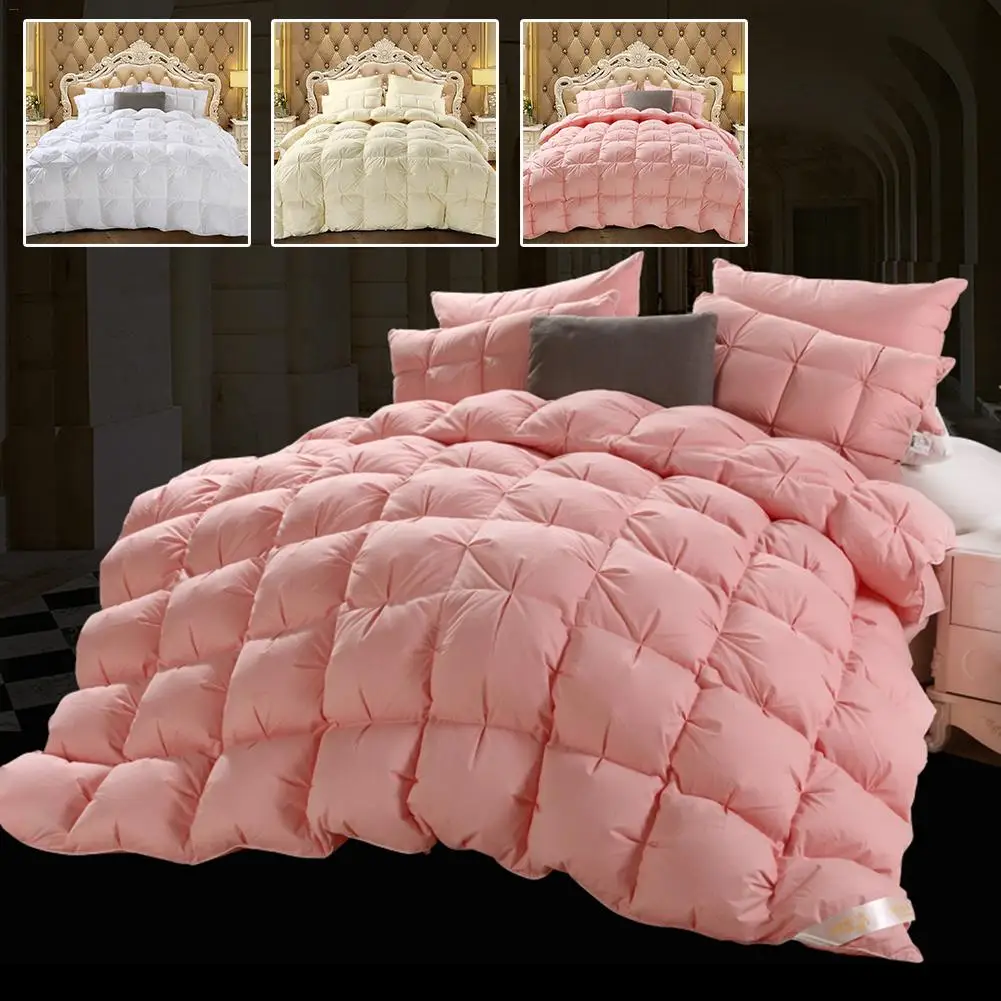 Искусственный гусиный пух пуховое одеяло стирающееся изысканная складка зимнее