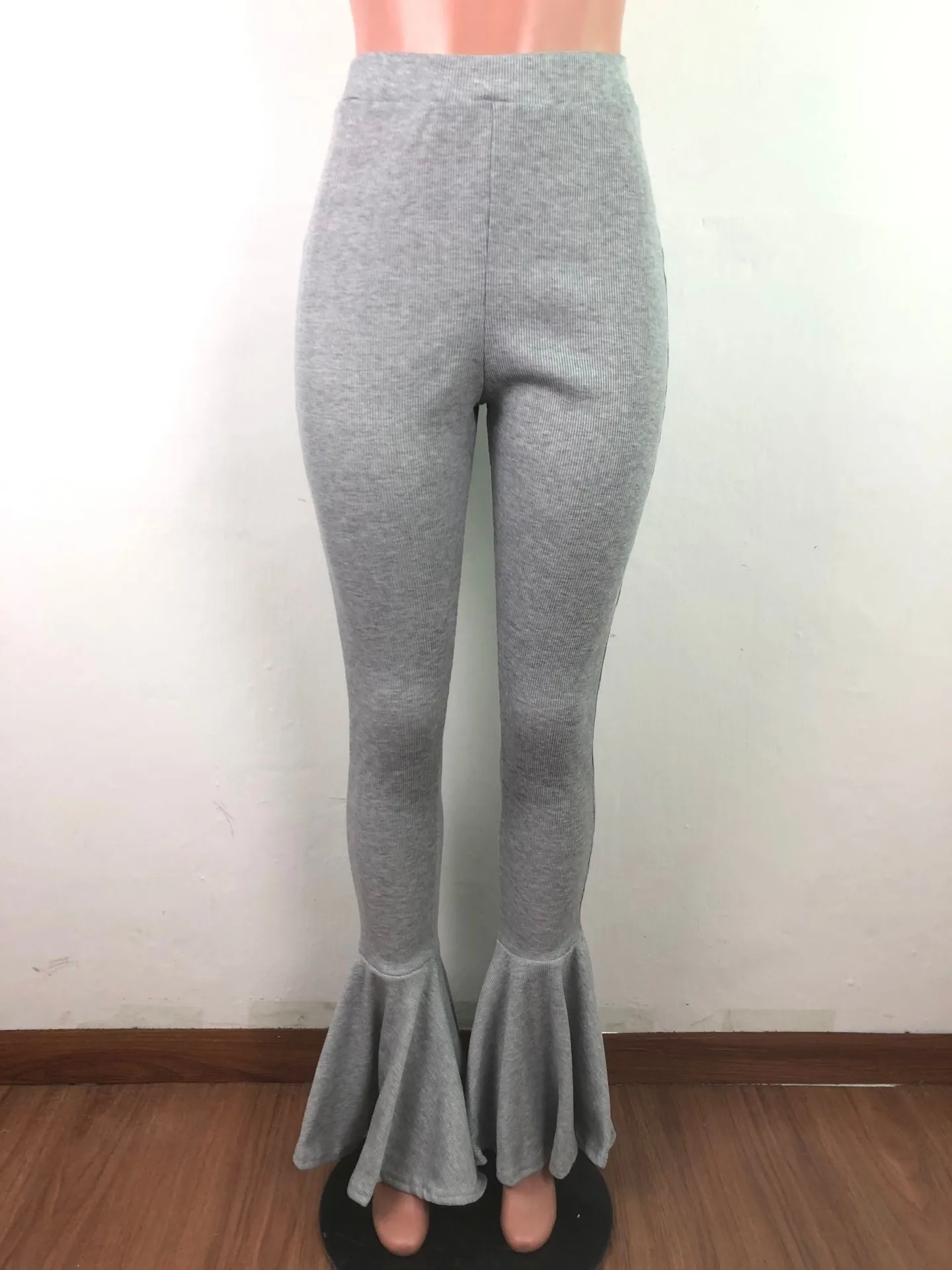 RD Casual Women Flare Pants Full Length Flared Pants High Elasticity Bell Bottom Trousers Long Boot Cut Pants Girls Outdoor Wear