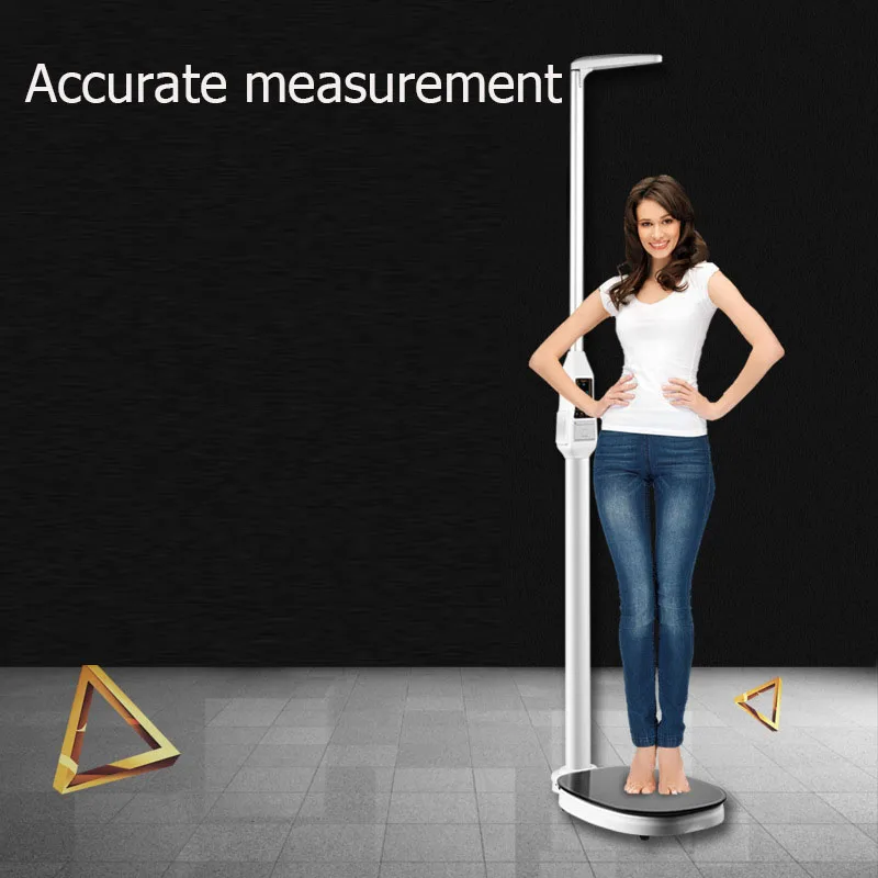 Ultrasonic Height Weighing Scale Meter Body Fat Voice Broadcast Electronic Printable | Дом и сад