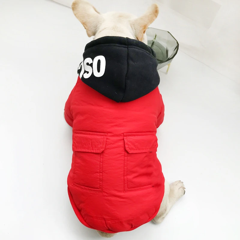 Goedkoop Suprepet Hond Jas Winter Hond Kleding Voor Franse Bulldog Warm Katoen Hond Winterjas Hoodie Voor Chihuahua Ropa Para perro