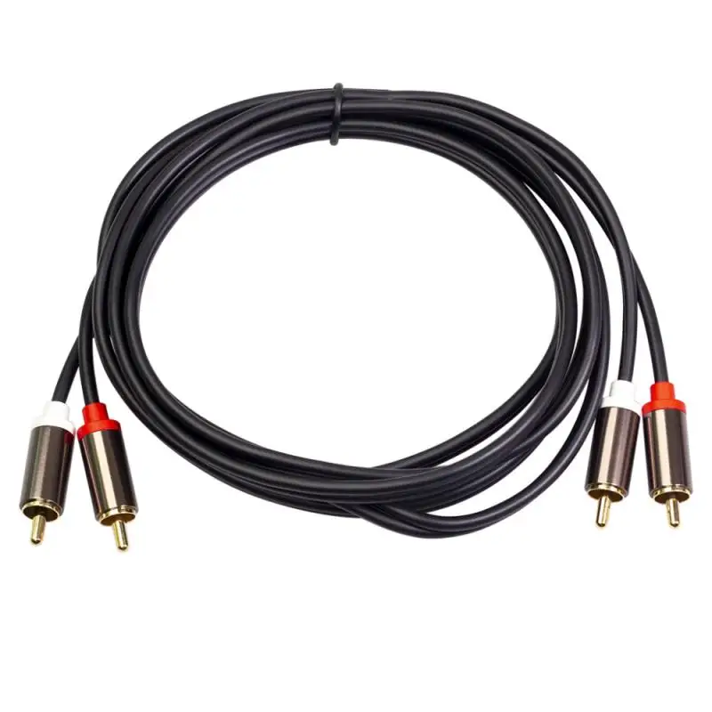 Аудиокабель 2RCA к 2 RCA штекер-штекер позолоченный аудиокабель 1 м 8 3 5 для домашнего