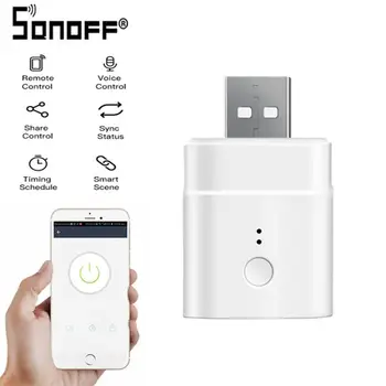 

Sonoff Micro 5V Wireless USB Smart Adaptor Flexible And Portable Make USB Devices Itead Via EWeLink APP Google Home Alexa