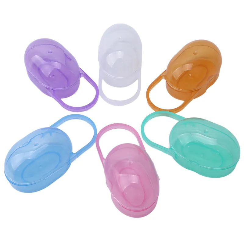 

1PCS Portable Baby Solid Pacifier Box Soother Container Holder Pacifier Box Travel Nipple Cradle Case Infant Travel Storage Box