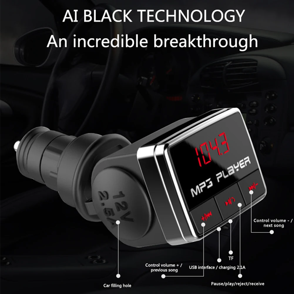 Автомобильный Bluetooth MP3 музыкальный плеер прикуриватель M передатчик быстрое зарядное устройство Автомобильный fm-передатчик u-диск TF карта передатчик