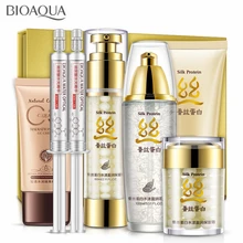 BIOAQUA шелковый протеин уход за кожей набор 7 шт. глубокий увлажняющий с гиалуроновой кислотой Жидкость против морщин против старения коллаген эссенция крем