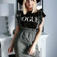 Новая Осенняя модная женская короткая юбка на бретельках, повседневная юбка с рюшами, летние вечерние мини-юбки