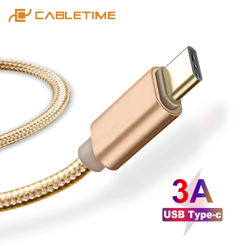 

CABLETIME USB Type C Cable USB to USB C Fast Charging Data Cable for Samsung Galaxy S9 Plus Note 9 Xiaomi Huawei one plus C156