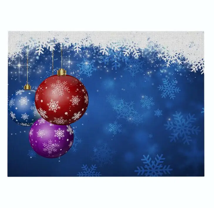 color26 Merry Рождественская елка настольное коврики под посуду на стол Кухня инструмент Салфетки сервировочные каботажное судно Кофе Чай вечерние украшения прямоугольной формы - Цвет: color26