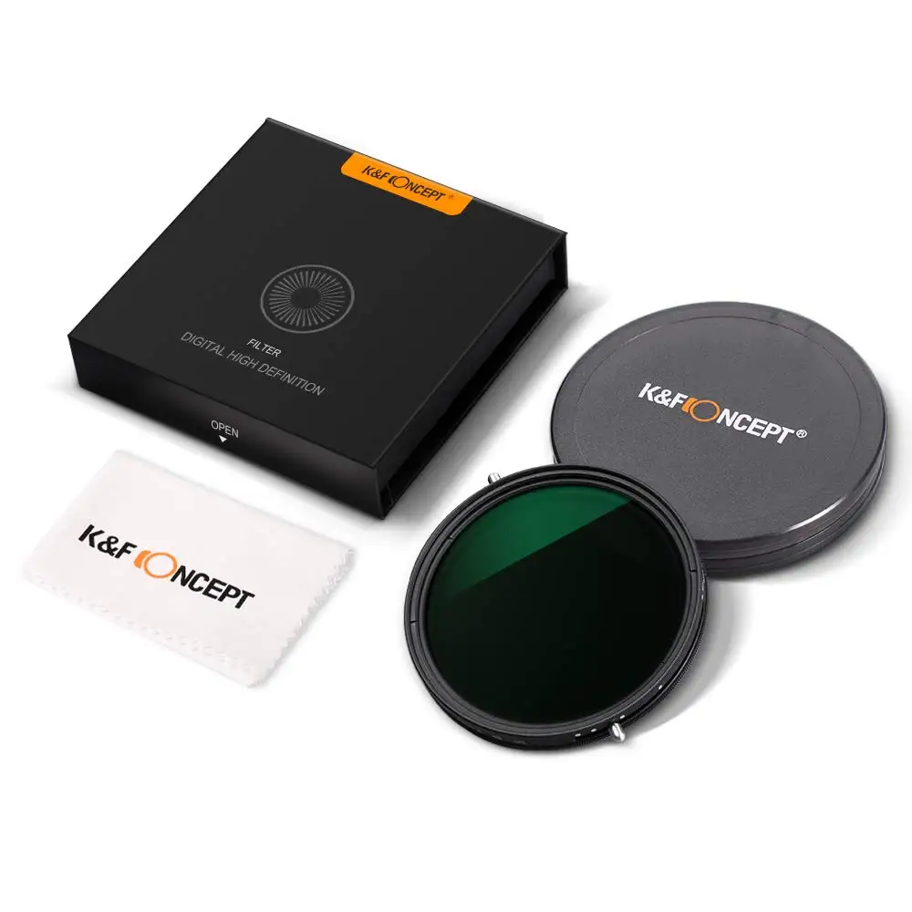 

K&F Concept 67mm 77mm 82mm Variable Fader ND2-ND32 ND Filter and CPL Circular Polarizing Filter 2 in 1 for Camera Lens No X Spot