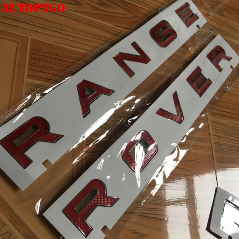Для Range Rover Sport Evoque, 3D логотип, буква, эмблема, значок, наклейка, покрытие для автомобиля, для укладки головы, капот, багажник, хвост, SV, Rangerover, наклейка - Цвет: Red