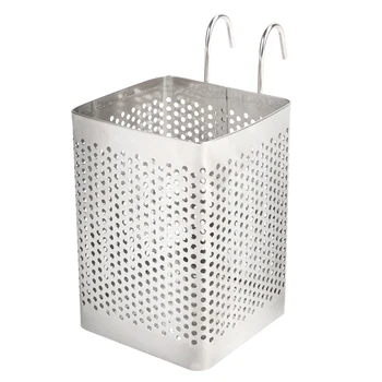 

Organizer Stand Stainless Steel Kitchen Utensil Space Saving Drain Rack Shelf Chopsticks Storage Wall Mounted Easy Install Clean
