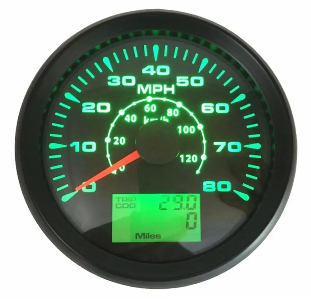 Free Shipping 1pc 85mm Gps Speedometers 080mph Auto Speed Odometers