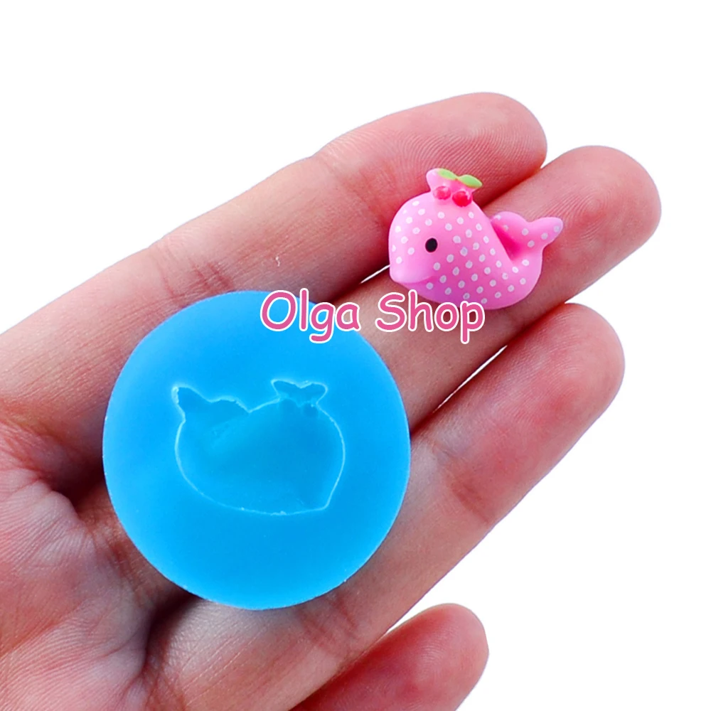 DYL083 17.1mm x 13.3mm Mini Dolphin Silicone Mold Miniaturesweets Making Fondant Cake Decoration Resin Clay Art Candy DIY | Дом и сад