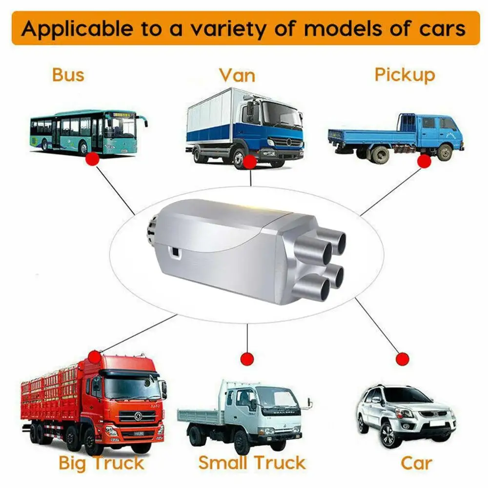 12 V/5KW 4-отверстия Алюминий сплав парковка дизельного топлива нагреватель ЖК-дисплей Дисплей с пультом дистанционного управления Управление Дизельный подогреватель воздуха парковка дизельного топлива нагреватель