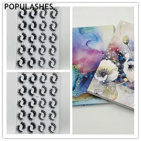 

20 Pairs Mink Lashes Wholesale Natural Lash Organizer Book Fluffy Eyelashes Thick EyeLash Extention Magnetic Boxes Packaging