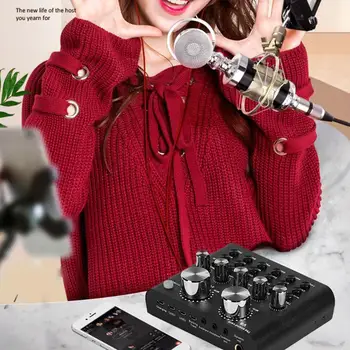 

V8 Bluetooth 4.2 Metal AP8248 Effect Chip Stereo Microphone Singing Sound Card Electro-Acoustic Overlapping For Non-Karton