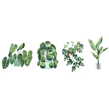 

Banana Leaf Pattern Wall Sticker Free Collage Home Wall Decal Kids Room Background Wall Decor