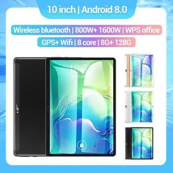 

10 inch 6D HD Tablet PC 8+128GB 9000mAh 1600W Dual Cameras/SIMs Octa Cores 4G Call Tab android 8.0 tab GPS WIFi bluetooth