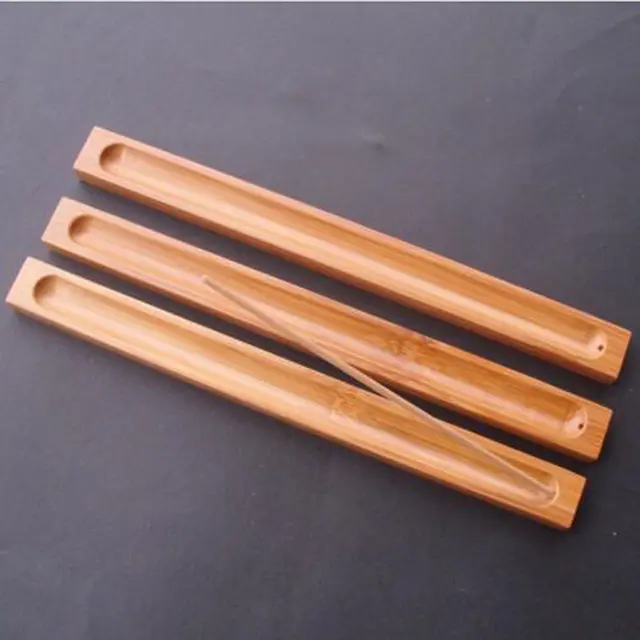 Useful Bamboo Material Stick Plate Incense Holder Fragrant Ware Stick Incense Burner bamboo line incense burner 2
