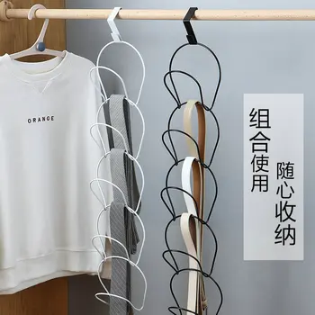 

Multifunctional Wrought Iron Hat Hook 5 Packs Seamless Free Perforated Multi Layer Bag Rack Coat Rack