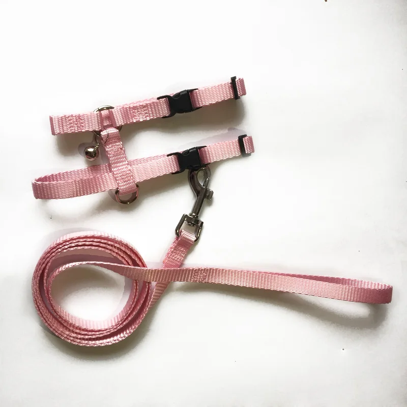 

High Quality Pet Rabbit Soft Harness Leash Adjustable Bunny Traction Rope for Running Walking Hogard JY04