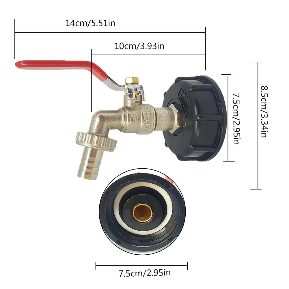 IBC Adapter Garden Water Tank Connector Rainwater Tank Adapter Tap Water Connectors Garden Supplies Connection Drain Dropship#D