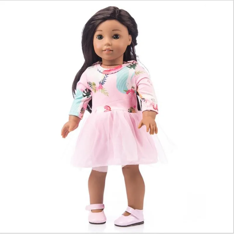 Подходит 18 дюймов 43cmDoll одежда новорожденный новый ребенок кукла Единорог лист