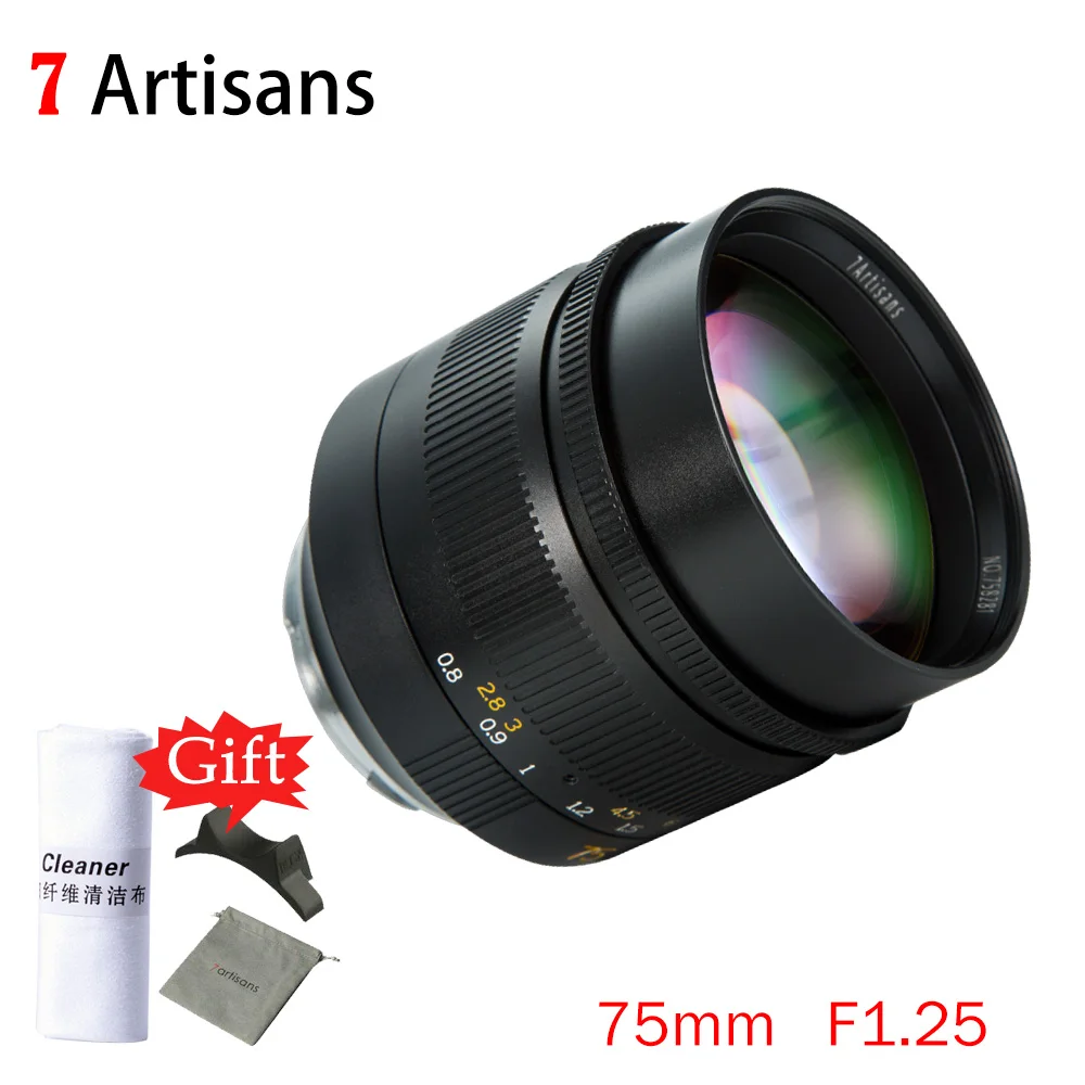 7artisans 75 мм F1.25 портретный объектив Leica M-mount для Camera M-M M240 M3 M5 M6 M7 M8 M9 M9P M10 | Электроника