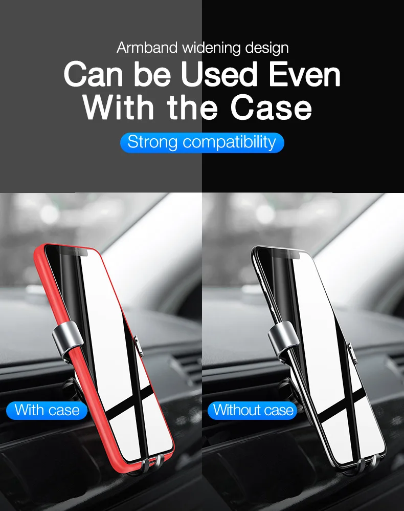 CAFELE Универсальный датчик тяжести Автомобильный держатель для телефона в автомобиль вентиляционное отверстие держатель подставка для iPhone X huawei без магнитного металлического держателя