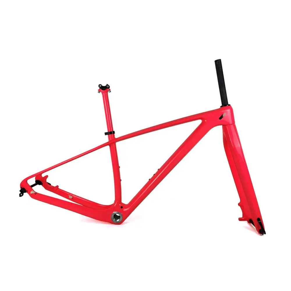 Spcycle 650B/27,5 er/29er MTB горный велосипед рамы из углеродного волокна, 142 мм через мост MTB велосипед карбоновые рамы 1" /17"/19" - Цвет: 27.5er 17Inch Matte
