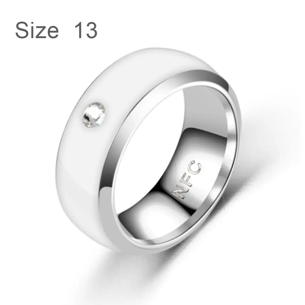 White Size 13 NFC многофункциональное умное кольцо для всех Android технологии палец Смарт носить палец цифровое кольцо - Цвет: White Size 13